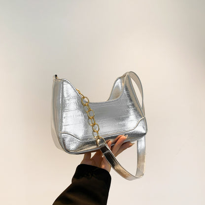 Fashion Solid Color Chain Shoulder Bag