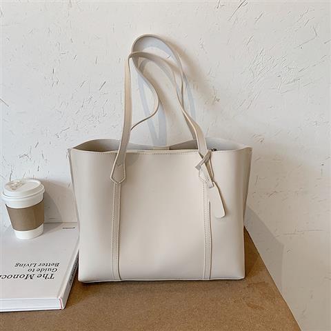 Women Casual Design Solid Color Large Capacity Shoulder Tote Bag