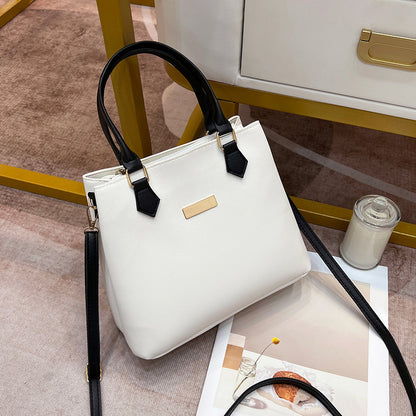 Fashionable Contrast Double-Layer HandBags Shoulder Bag