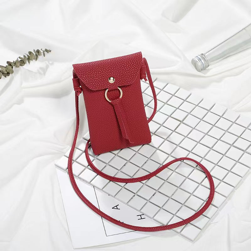 Women Fashion Casual Litchi Pattern Mini Crossbody Bag