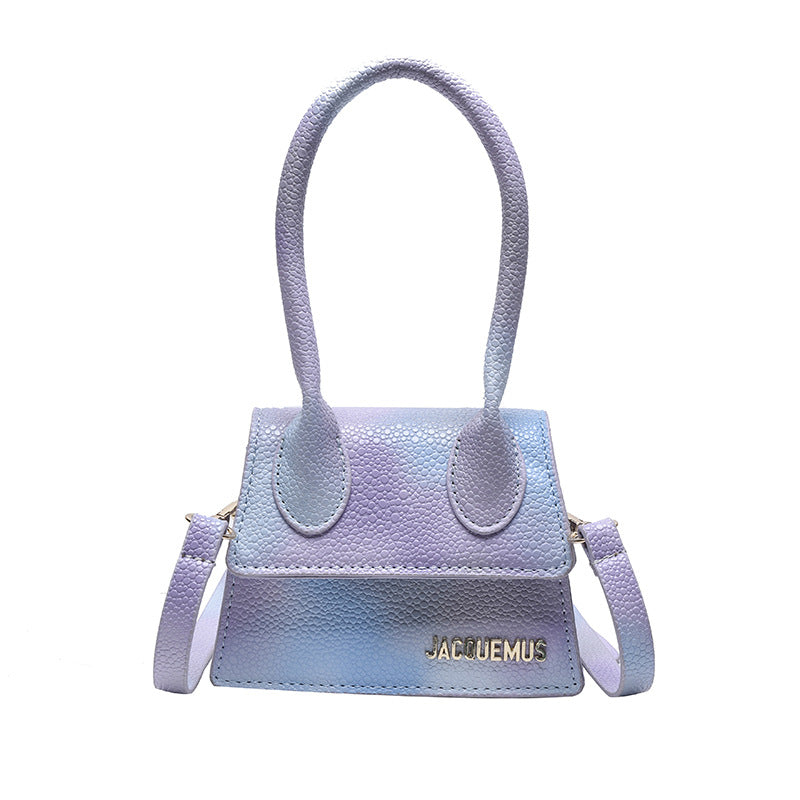 Women Fashion Mini Tie Dye Design Flap PU Handle Crossbody Bag