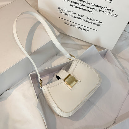 Women'S Fashion Solid Color Shoulder Underarm Bag Hand Saddle Bag