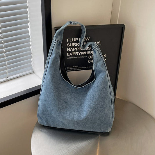 Casual Retro Large Capacity Denim Shoulder Bag