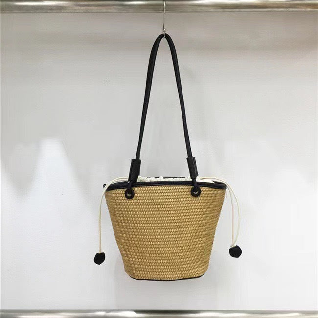 Sac à bandoulière tissé à cordon pour femme, mode été, vacances, plage 