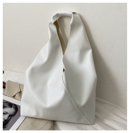 Sac à bandoulière simple et uni en PU de grande capacité 