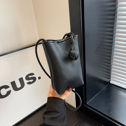 Mini sac à bandoulière simple de couleur unie 