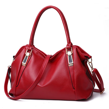 Women Fashionable Casual Large Capacity PU Bag With Zipper