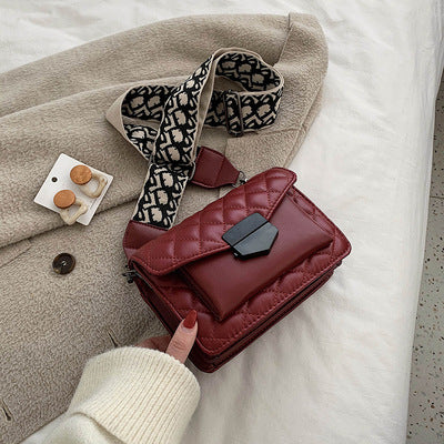 Women Elegant Solid Color Crossbody Quilted Bag