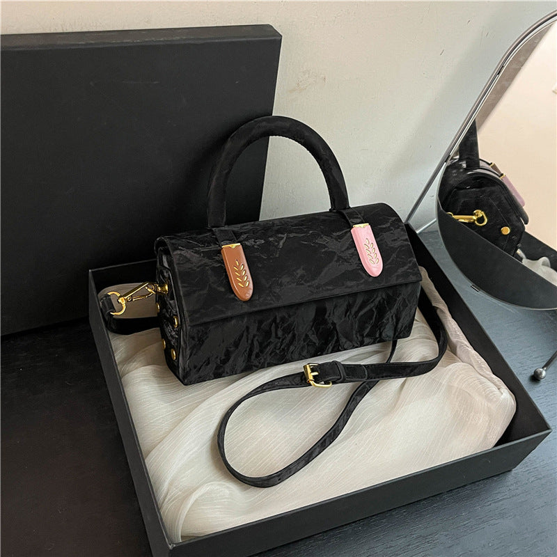 Women Fashion Casual Solid Color Pu Rectangular Shoulder Bag