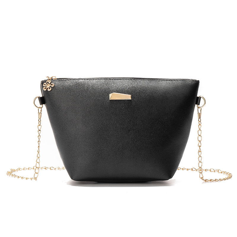 Sac à bandoulière tendance pour femme, motif crocodile, couleur unie, avec chaîne 