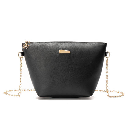 Sac à bandoulière tendance pour femme, motif crocodile, couleur unie, avec chaîne 