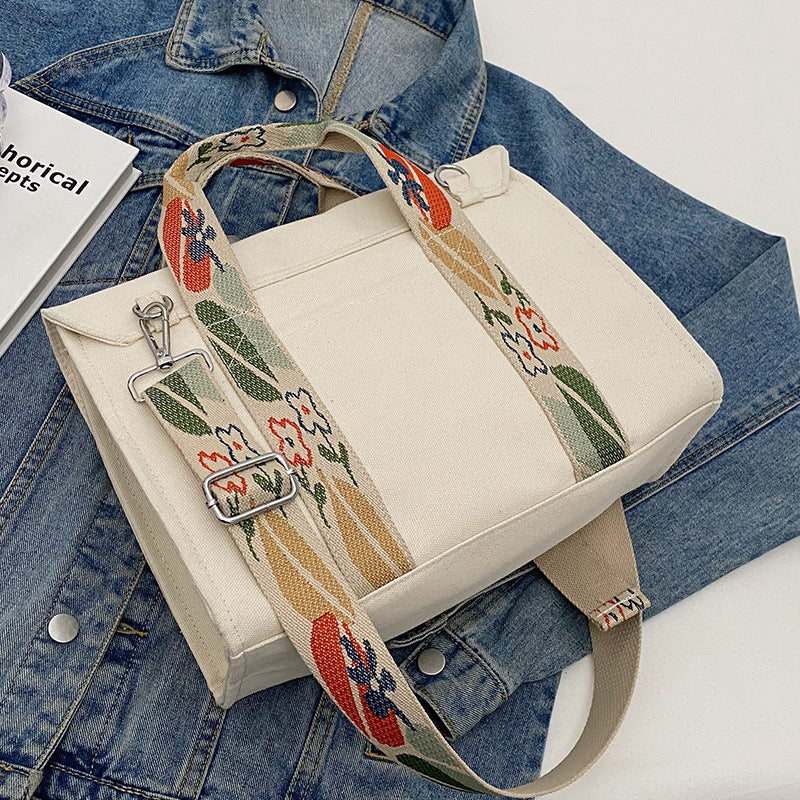 Women Fashion Casual Large Capacity Canvas Handbag