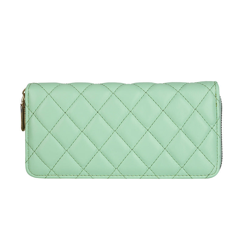 Women'S Fashion Diamond Embroidery Line Mid-Length Dinner Coin Purse