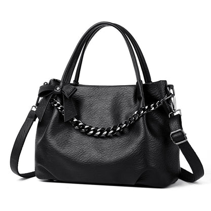 Autumn And Winter Women Casual Solid Color Large Capacity Chain Handbag
