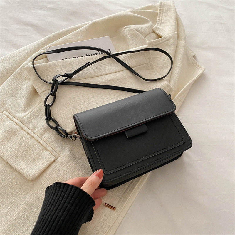 Women Simple Fashion Solid Color Square Crossbody Bag