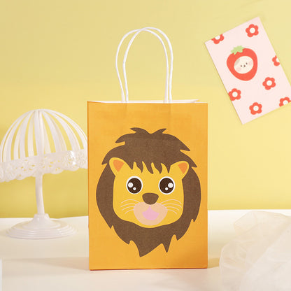 Sac de rangement et d'emballage pour vêtements et accessoires Motif animaux de dessin animé 