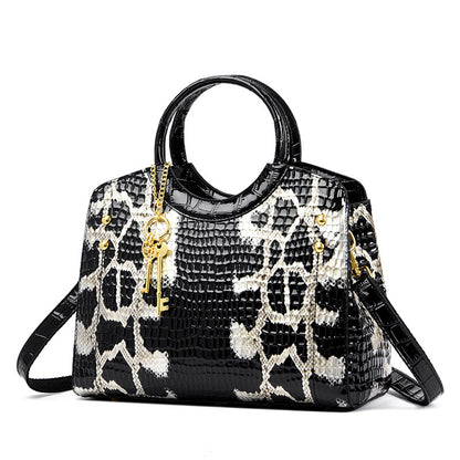 Women Fashion Casual Serpentine Printed Handbag