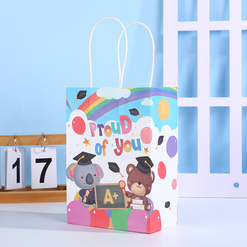 Sac de rangement et d'emballage créatif avec impression multicolore en anglais, dessin animé, accessoires pour vêtements 