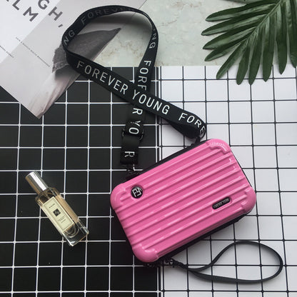 Women Fashion Solid Color Square Zipper Crossbody Bag