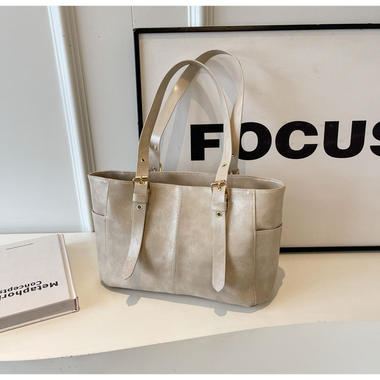 Women Fashion Retro Large Capacity PU Tote Bag