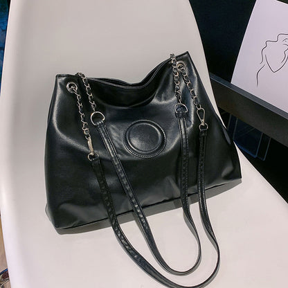 Sac à bandoulière en PU pour femme, style décontracté, vintage, simple, grande capacité 