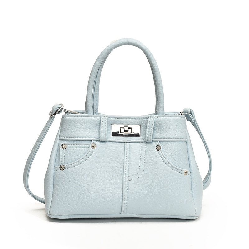 Sac à main plissé simple et tendance pour femme, couleur unie 