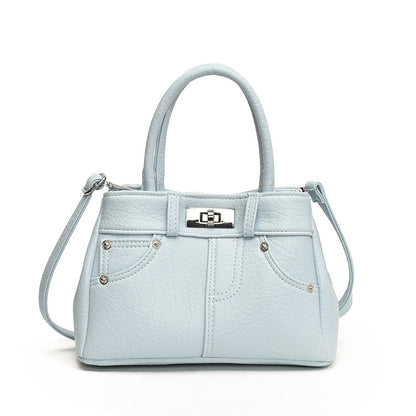 Sac à main plissé simple et tendance pour femme, couleur unie 