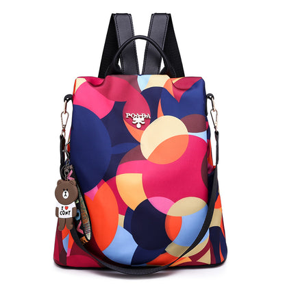 Women Fashion Printed Oxford Backpack