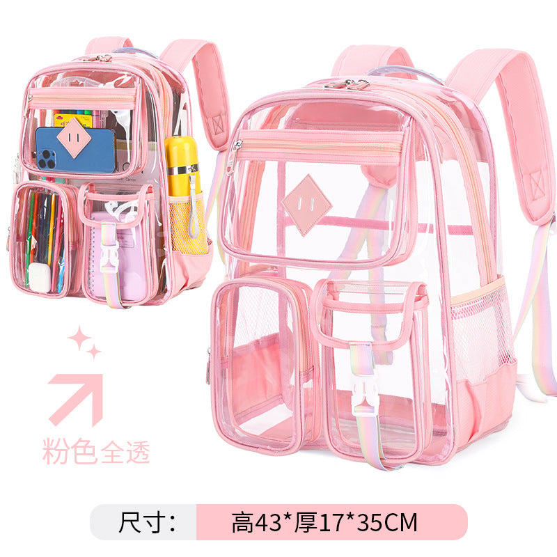 Fashionable Large Capacity Waterproof Clear Backpack