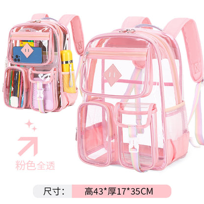 Fashionable Large Capacity Waterproof Clear Backpack