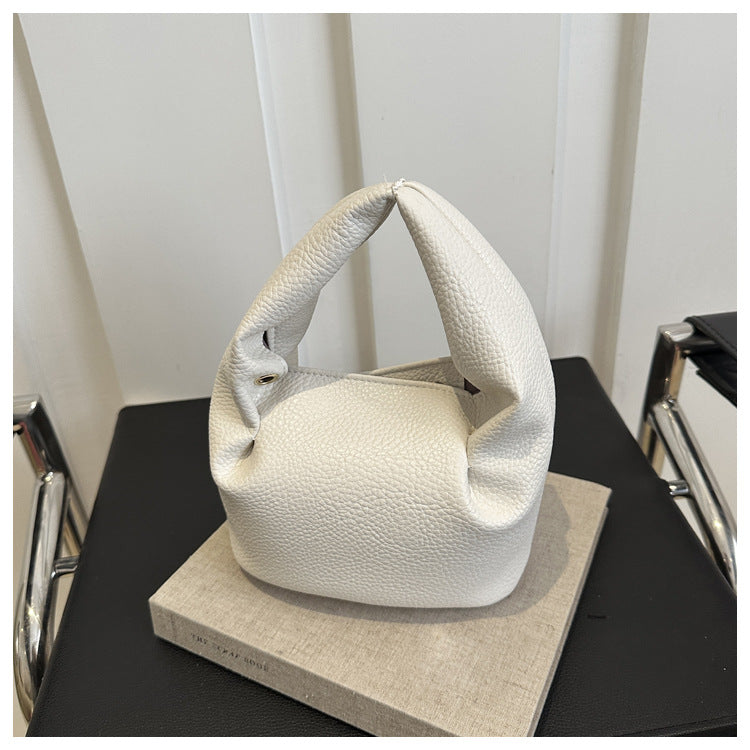 Fashionable Solid Color Shoulder Bag
