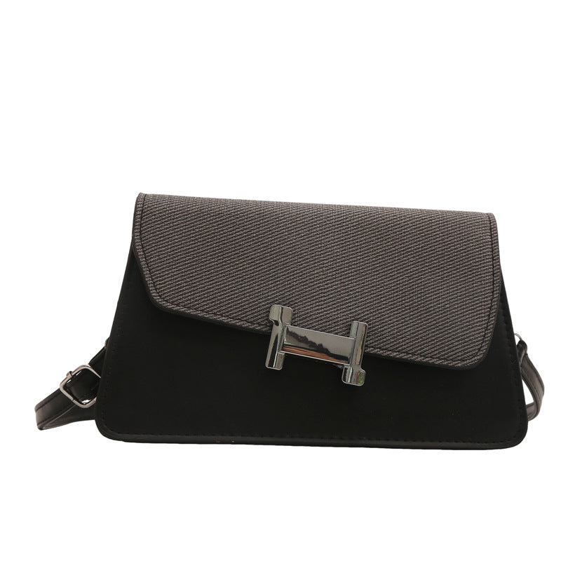 Women Fashion Flap H Lock Crossbody Bag