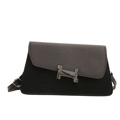 Women Fashion Flap H Lock Crossbody Bag