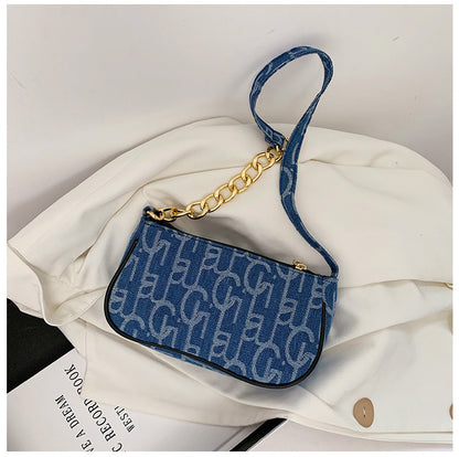 Women Summer Fashion Letter Print Square Shoulder Bag