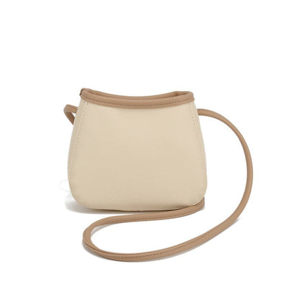 Sac à bandoulière simple en PU de couleur unie pour femme 