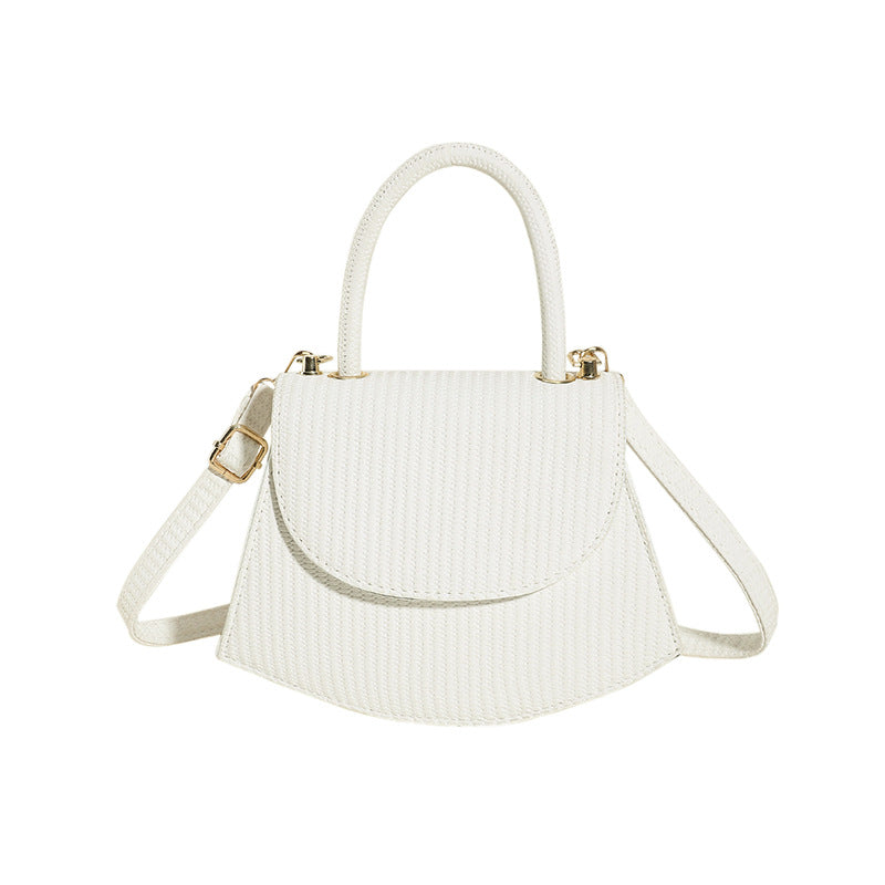 Sac à bandoulière incurvé de couleur unie pour femme 