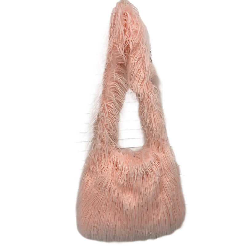 Women Winter YK2 Plush Large Capacity Shoulder Bag