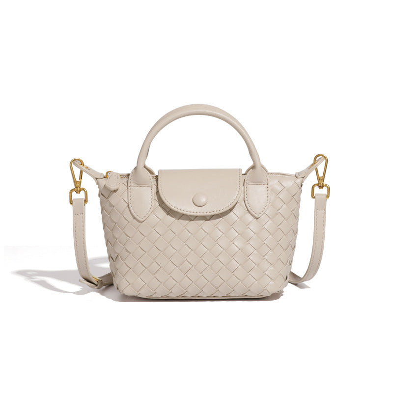 Fashion Solid Color Zipper Shoulder Bag