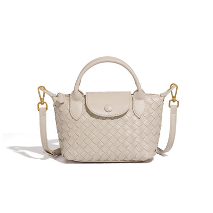 Fashion Solid Color Zipper Shoulder Bag