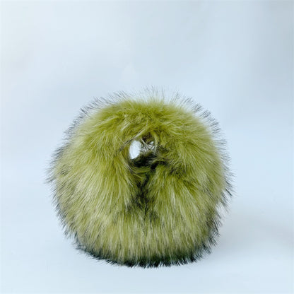 Women Fashion Punk Color Blocking Plush Clutch Bags