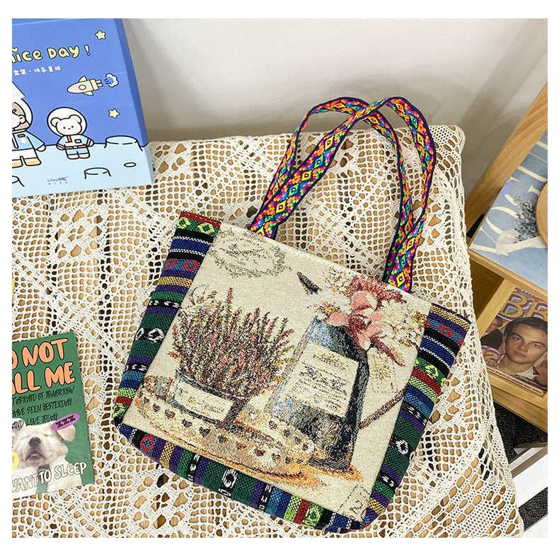 Sac à main bohème ethnique vintage grande capacité 