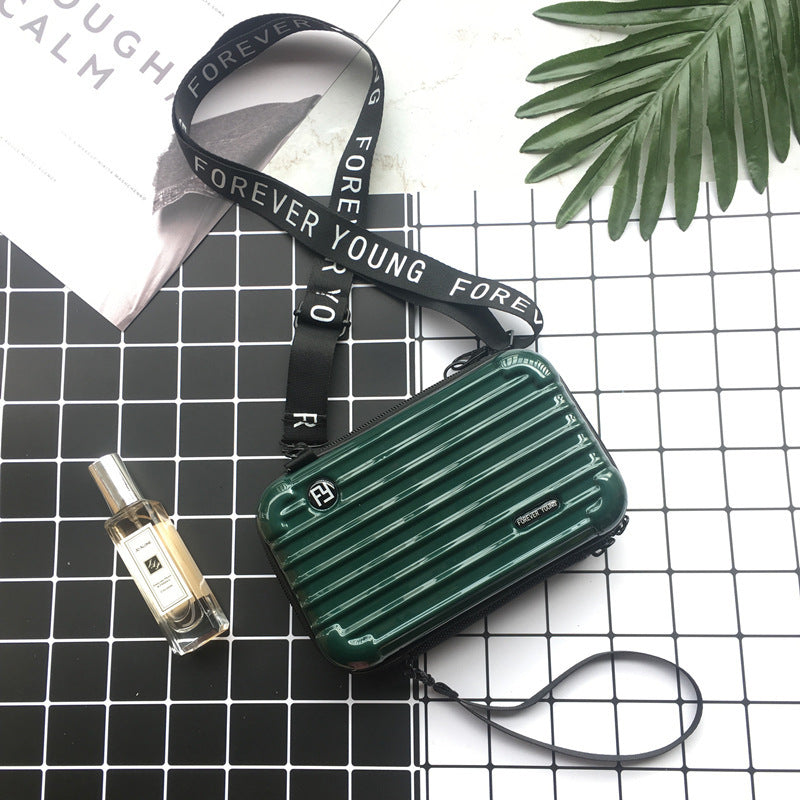 Women Fashion Solid Color Square Zipper Crossbody Bag