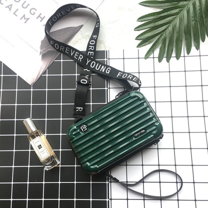 Women Fashion Solid Color Square Zipper Crossbody Bag