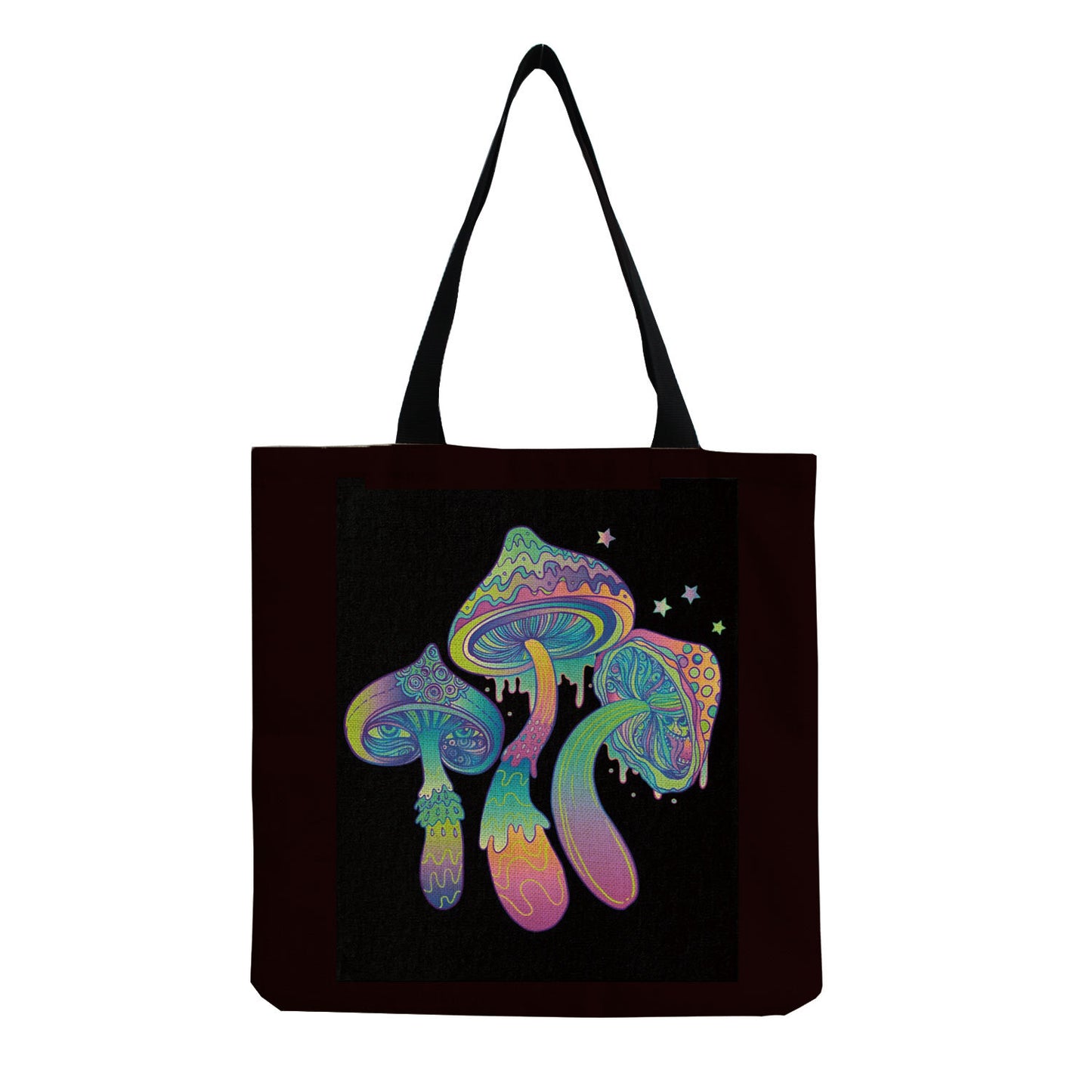 Women'S Creative Large Capacity Portable Mushroom Print Shopping Bag