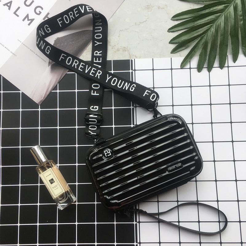 Women Fashion Solid Color Square Zipper Crossbody Bag