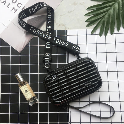 Women Fashion Solid Color Square Zipper Crossbody Bag