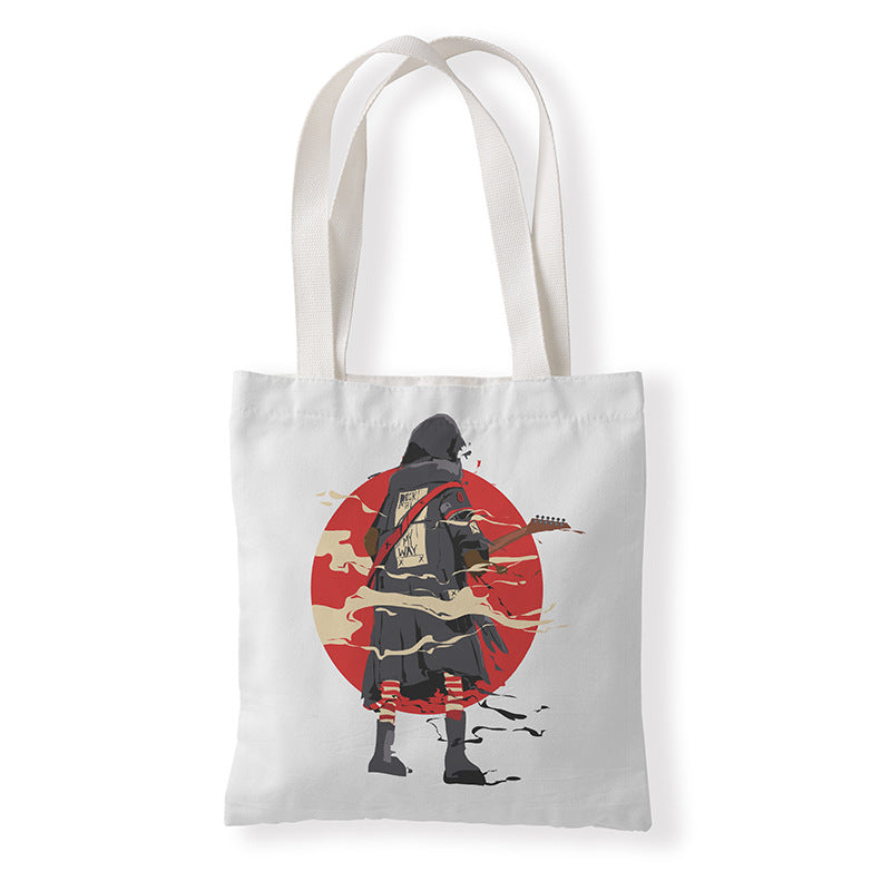 Women Fashion Horror Graphic Printed Canvas Tote Bag