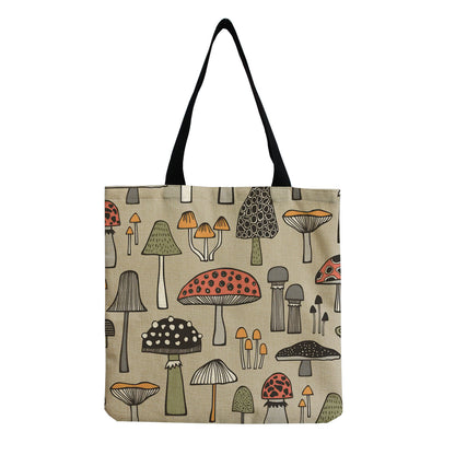 Women'S Creative Large Capacity Portable Mushroom Print Shopping Bag
