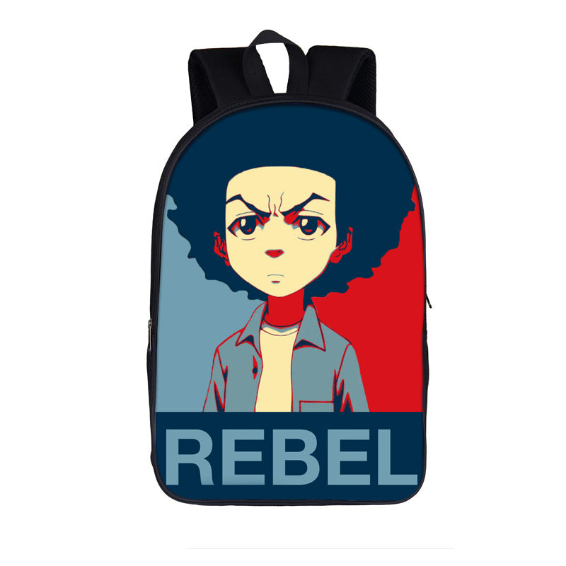 Cartoon Boy Print Creative Polyester Comfortable Breathable Backpack