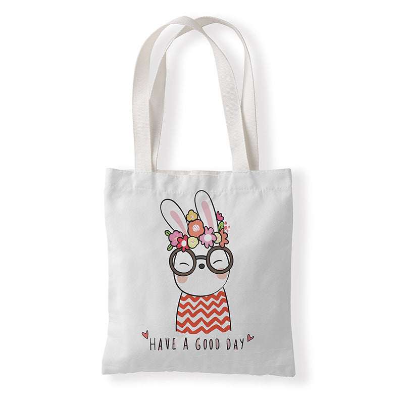 Women Fashion Horror Graphic Printed Canvas Tote Bag